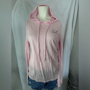 Vineyard Vines Women's Light Pink Long Sleeve Pullover Hooded Sweatshirt Size XX